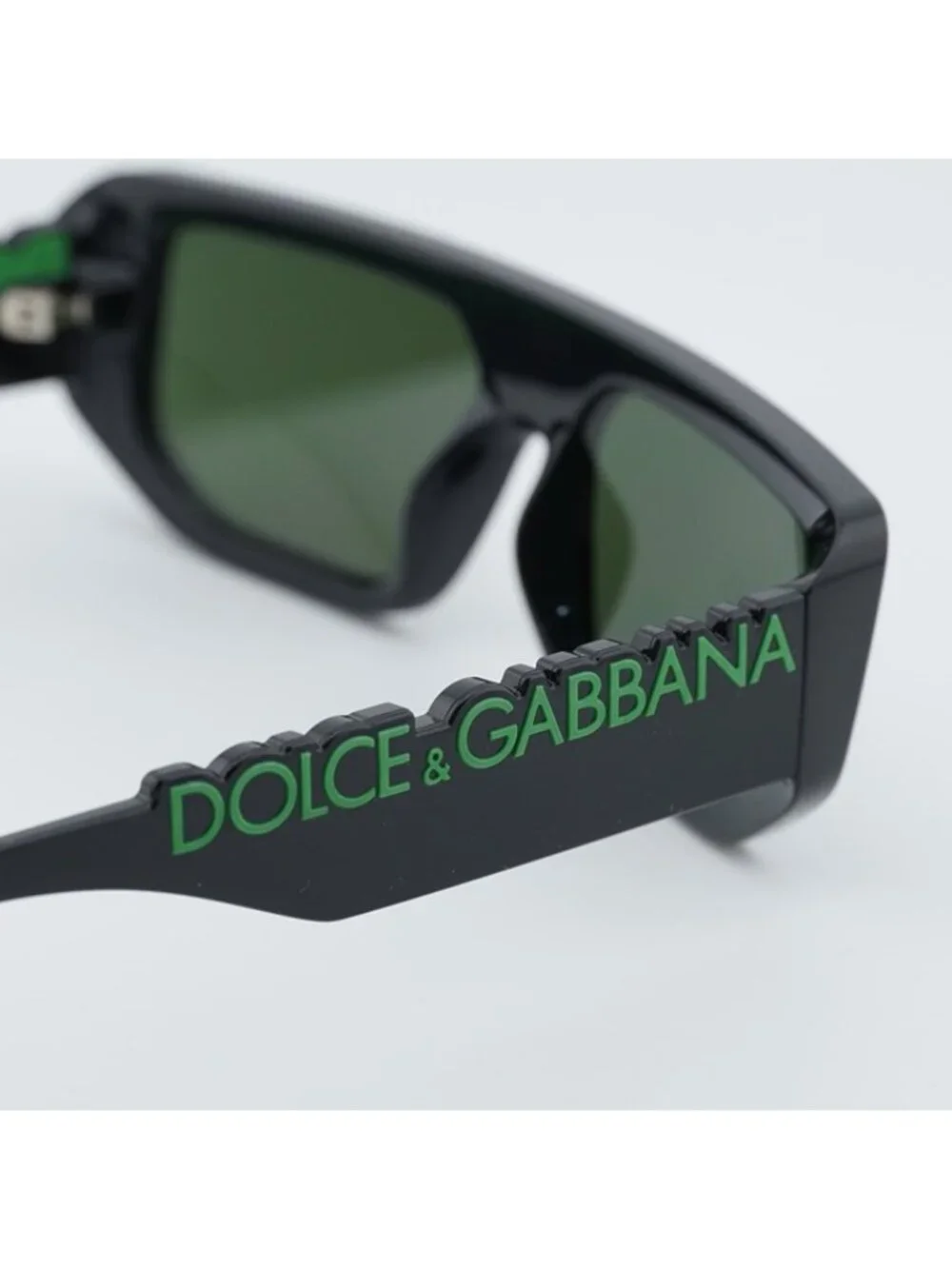 Dolce & Gabbana DG6203 501/71 Sunglasses Black/Green Rectangle Frame